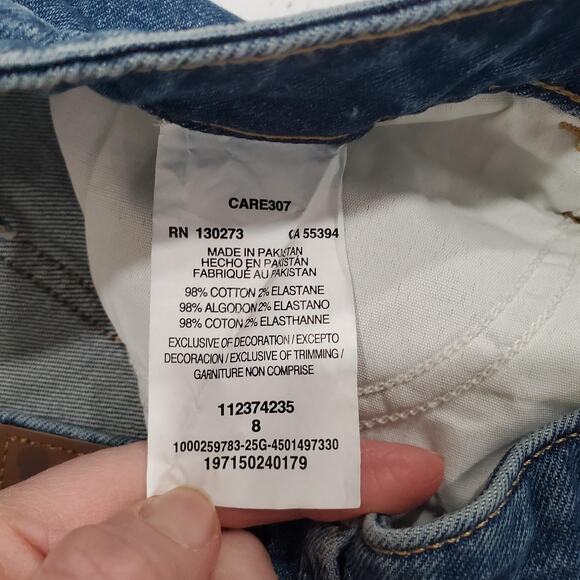 Lee Denim Skirt Womens 8 Blue Button Front A-Line Midi Stretch 5 Pocket Cowgirl - Picture 4 of 9